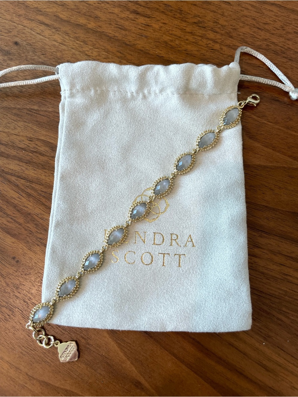 Kendra Scott Gold and Slate Jana Bracelet